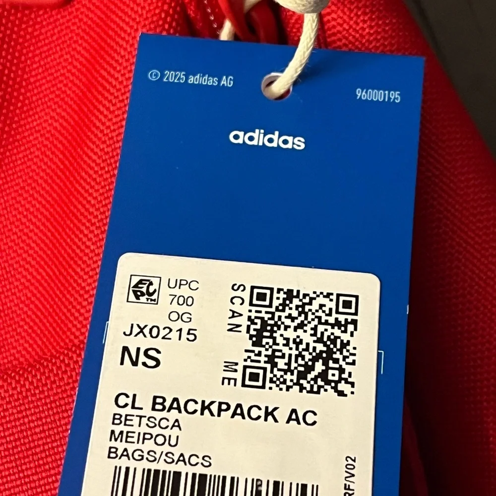 Adidas Trefoil Adicolor Backpack Book Bag Red New Boys Girls